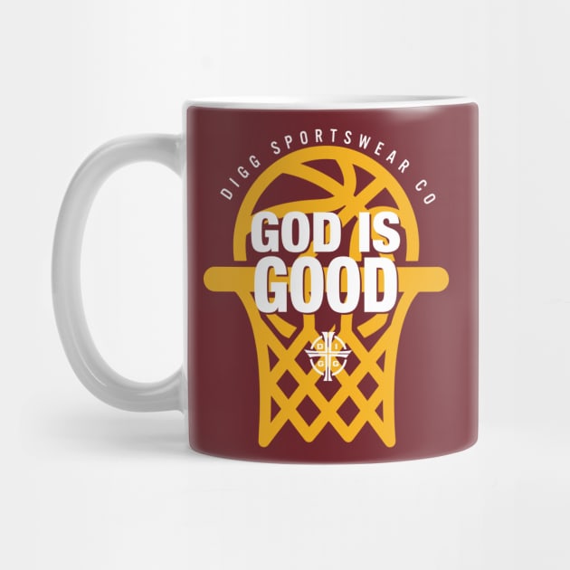 GOD IS GOOD (MAROON & GOLD) by diggapparel